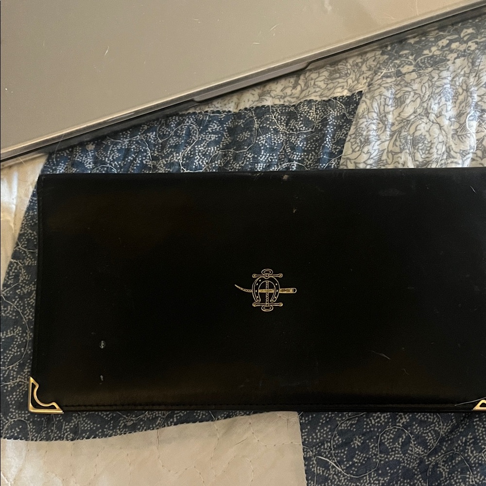 Men’s Black Wallet with Gold Accents